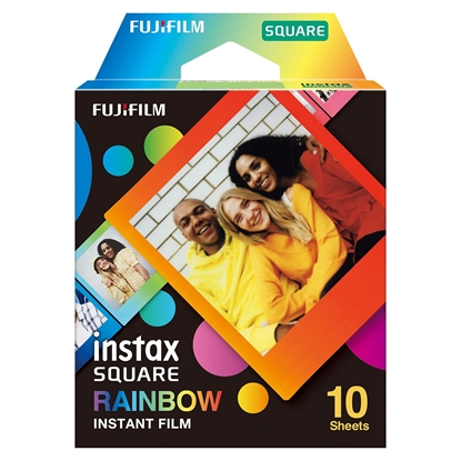Attēls no Fujifilm | Instax Square Rainbow (10) Instant Film | 72 x 86 mm | 2.4 x 2.4" Image Area; 3.4 x 2.8" Print Size | Quantity 10