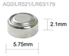 Picture of G0 baterija Vinnic Alkaline LR521/384 bez iepakojuma 1gb.