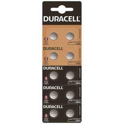Attēls no G13 baterija 1.5V Duracell Alkaline LR44 / A76 iepakojumā 10 gb.