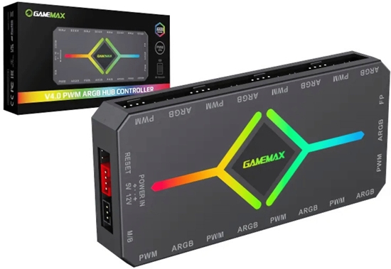 Picture of Gamemax | V4.0 ARGB PWM HUB BK | Hub for Gaming Chassis