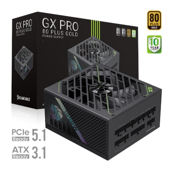 Изображение Gamemax PSU | GX PRO 1050G | 1050 W | Gold | Full Modular