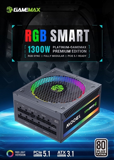 Изображение Gamemax PSU | RGB PRO 1300P | 1300 W | Platinum | Full Modular