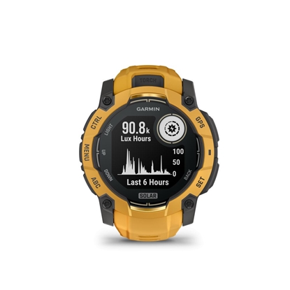 Изображение Garmin Instinct 3 – 50 mm, Solar Sunburst with Sunburst/Grey Band