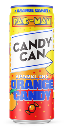 Изображение Gāzēts bezalkoholiskais dzēriens CANDY CAN x Pac-Man Orange Candy, 0,33 l (DEP)