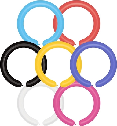 Attēls no Gemar Balony do modelowania Rónokolorowe Twister Mix, D4, D. 140 cm, r. 5 cm, 100 szt.