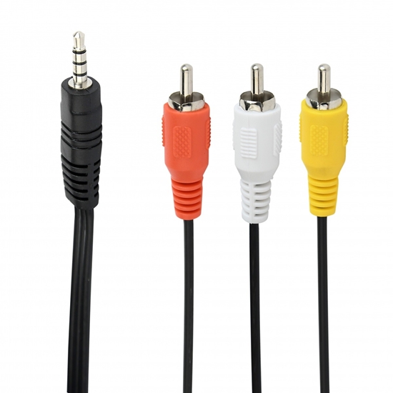 Изображение Gembird 3.5mm Male - 3 x RCA Male 2m Black