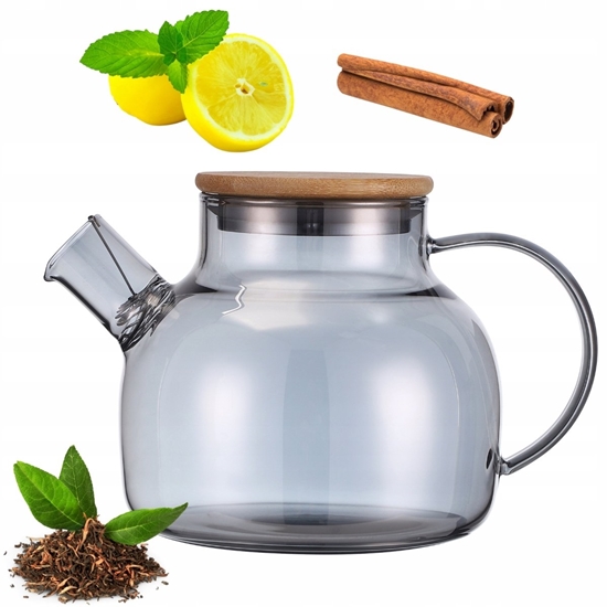 Picture of Glass teapot/herbal infuser 1000 ml (grey), 9029, KAMILLE