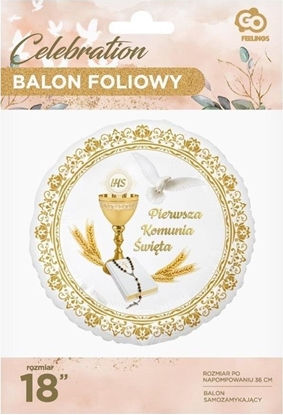 Attēls no GoDan Balon foliowy Pierwsza Komunia wita 45cm
