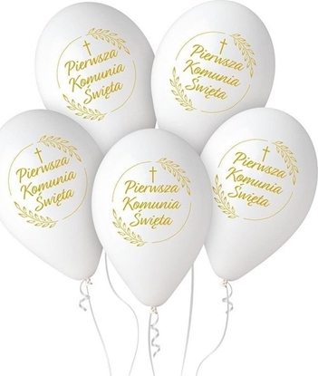 Attēls no GoDan Balony premium hel Pierwsza Komunia 32cm 25szt