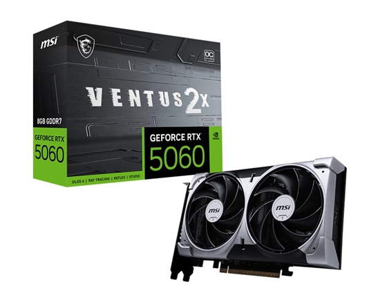 Изображение Graphics Card|MSI|NVIDIA GeForce RTX 5060|8 GB|GDDR7|128 bit|PCIE 5.0 16x|Dual Slot Fansink|RTX50608GVENTUS2XOC