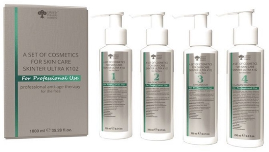 Picture of GREEN PHARM COSMETICS_SET Skinter Ultra stymulujcy el do twarzy 250ml + nuetralizator kwasu 250ml + dotleniajcy el 250ml + el regenerujcy 250ml