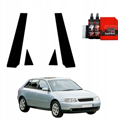 Изображение GrizzGlass Czarna folia na supki GrizzGlass BodyShield do Audi A3 8L Hatchback 5D (1999-2003) [4w1]