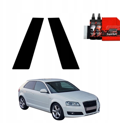 Изображение GrizzGlass Czarna folia na supki GrizzGlass BodyShield do Audi A3 8P Hatchback 3D (2003-2008) [2w1]