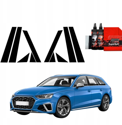 Изображение GrizzGlass Czarna folia na supki GrizzGlass BodyShield do Audi A4 Avant (2019-2024) [10w1]