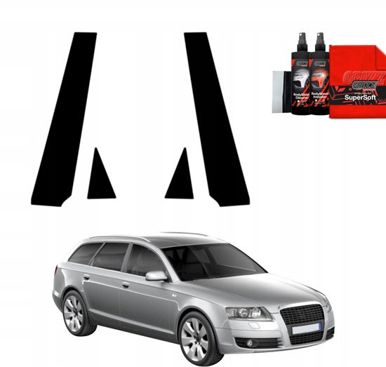Picture of GrizzGlass Czarna folia na supki GrizzGlass BodyShield do Audi A6 C6 Avant (2004-2008) [4w1]