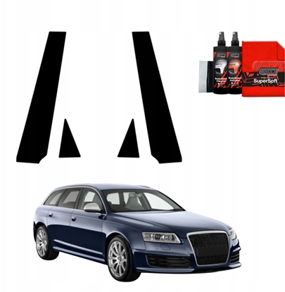 Изображение GrizzGlass Czarna folia na supki GrizzGlass BodyShield do Audi A6 C6 Avant Facelifting (2008-2011) [4w1]