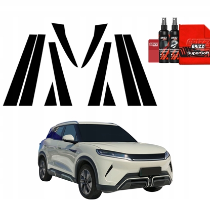 Изображение GrizzGlass Czarna folia na supki GrizzGlass BodyShield do BYD ATTO 2 (2025-2026) [10w1]