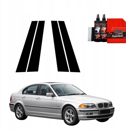 Изображение GrizzGlass Czarna folia na supki GrizzGlass BodyShield do BMW 3 E46 Sedan Pre-LCI (1998-2001) [4w1]