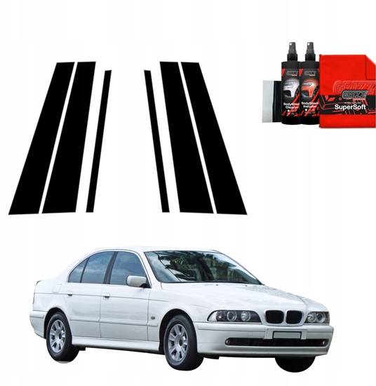 Picture of GrizzGlass Czarna folia na supki GrizzGlass BodyShield do BMW 5 E39 Sedan (1995-2003) [6w1]