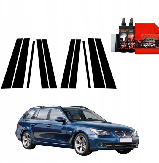 Picture of GrizzGlass Czarna folia na supki GrizzGlass BodyShield do BMW 5 E61 Kombi LCI (2007-2010) [10w1]