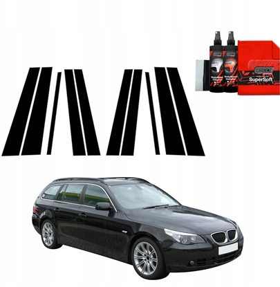 Изображение GrizzGlass Czarna folia na supki GrizzGlass BodyShield do BMW 5 E61 Kombi PreLCI (2003-2007) [10w1]