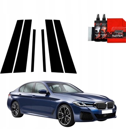 Изображение GrizzGlass Czarna folia na supki GrizzGlass BodyShield do BMW 5 G30 Sedan (2023-2025) [6w1]