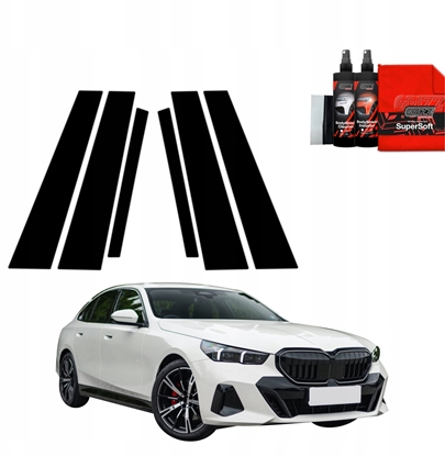 Изображение GrizzGlass Czarna folia na supki GrizzGlass BodyShield do BMW 5 Kombi G60 520d (2024-2025) [6w1]