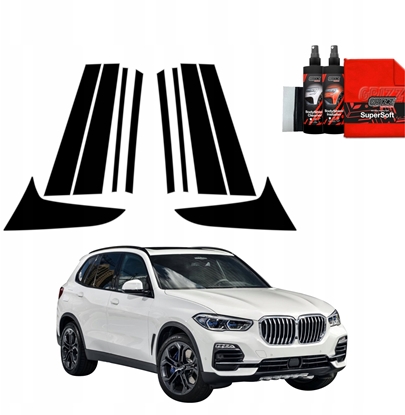 Изображение GrizzGlass Czarna folia na supki GrizzGlass BodyShield do BMW X5 (2018-2023) [10w1]