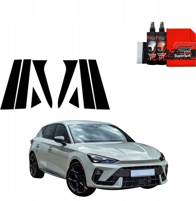 Изображение GrizzGlass Czarna folia na supki GrizzGlass BodyShield do Cupra Leon Hatchback (2024-2025) [8w1]