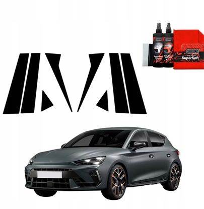 Изображение GrizzGlass Czarna folia na supki GrizzGlass BodyShield do Cupra Leon Sportstourer (2024-2025) [8w1]