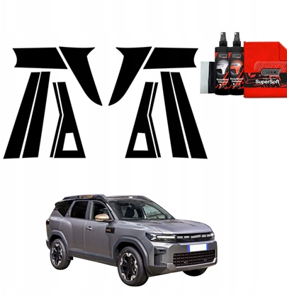 Изображение GrizzGlass Czarna folia na supki GrizzGlass BodyShield do Dacia Bigster (2025) [12w1]