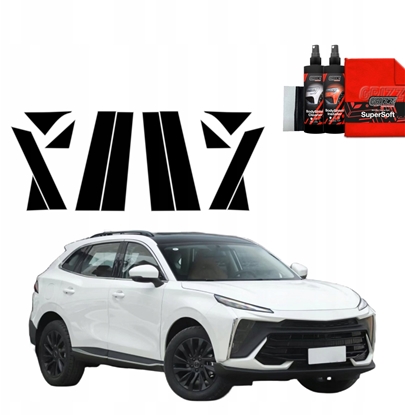 Изображение GrizzGlass Czarna folia na supki GrizzGlass BodyShield do Forthing T5 Evo (2024-2025) [12w1]