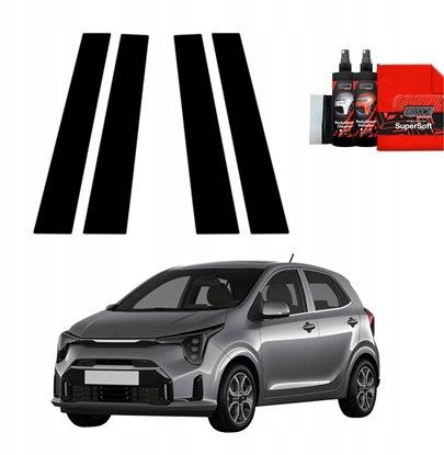 Изображение GrizzGlass Czarna folia na supki GrizzGlass BodyShield do Kia Picanto (2023-2025) [4w1]