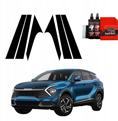 Изображение GrizzGlass Czarna folia na supki GrizzGlass BodyShield do Kia Sportage 5 (2021-2025) [6w1]