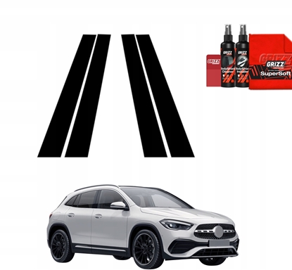 Изображение GrizzGlass Czarna folia na supki GrizzGlass BodyShield do Mercedes GLA 200 (2020-2026) [4w1]