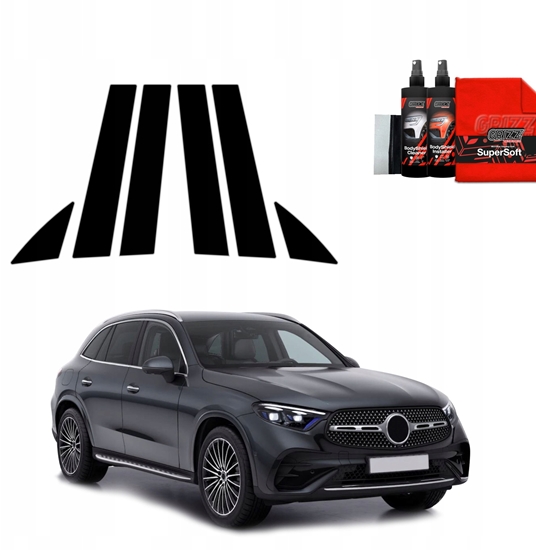 Picture of GrizzGlass Czarna folia na supki GrizzGlass BodyShield do Mercedes-Benz GLC C254 (2023-2025) [6w1]
