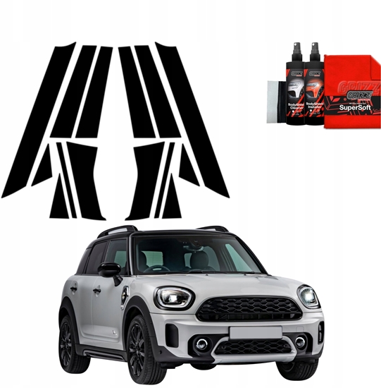 Picture of GrizzGlass Czarna folia na supki GrizzGlass BodyShield do Mini Countryman (2023-2025) [14w1]