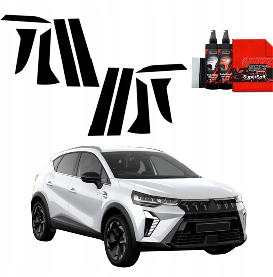 Picture of GrizzGlass Czarna folia na supki GrizzGlass BodyShield do Mitsubishi ASX Facelift (2024-2025) [10w1]