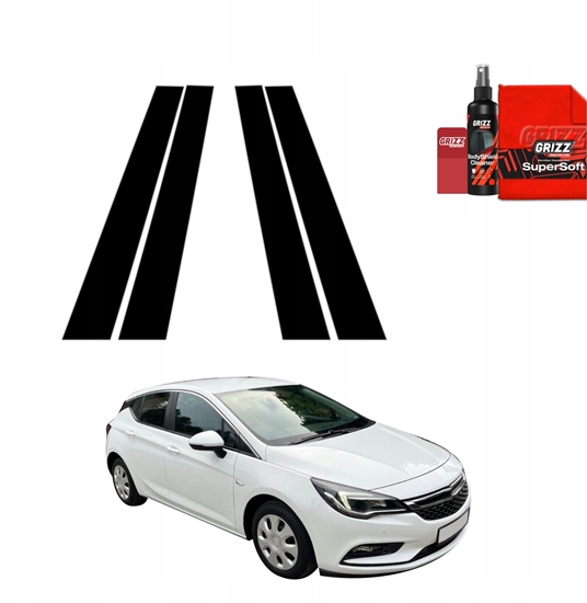 Picture of GrizzGlass Czarna folia na supki GrizzGlass BodyShield do Opel Astra K Facelift (2019-2022) [4w1]