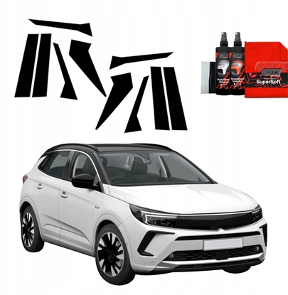 Изображение GrizzGlass Czarna folia na supki GrizzGlass BodyShield do Opel Grandland (2021-2024) [10w1]