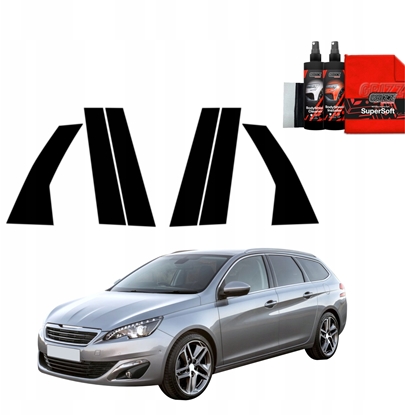 Изображение GrizzGlass Czarna folia na supki GrizzGlass BodyShield do Peugeot 308 Kombi (2013-2021) [6w1]
