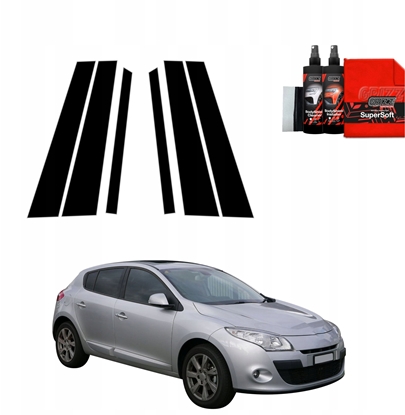 Изображение GrizzGlass Czarna folia na supki GrizzGlass BodyShield do Renault Megane 3 Kombi 5D (2008-2012) [6w1]