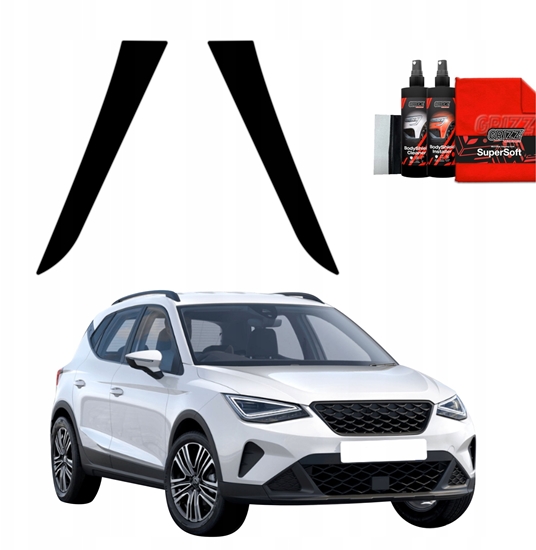Picture of GrizzGlass Czarna folia na supki GrizzGlass BodyShield do Seat Arona (2021-2025) [2w1]
