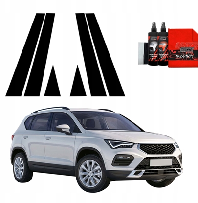 Изображение GrizzGlass Czarna folia na supki GrizzGlass BodyShield do Seat Ateca (2020-2025) [6w1]