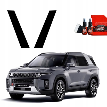 Изображение GrizzGlass Czarna folia na supki GrizzGlass BodyShield do SsangYong Torres (2024-2025) [2w1]