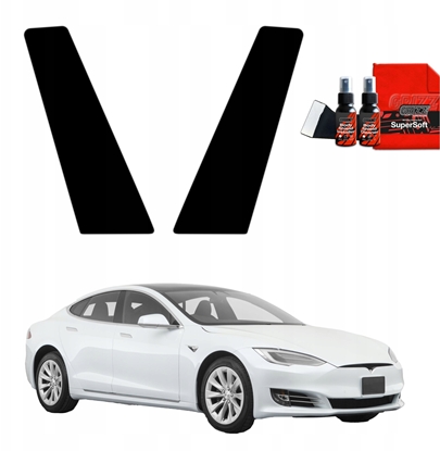 Изображение GrizzGlass Czarna folia na supki GrizzGlass BodyShield do Tesla Model S (2023-2025) [2w1]