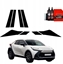 Изображение GrizzGlass Czarna folia na supki GrizzGlass BodyShield do Toyota C-HR (2023-2025) [8w1]