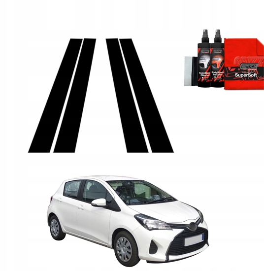 Picture of GrizzGlass Czarna folia na supki GrizzGlass BodyShield do Toyota Yaris (2011-2016) [4w1]