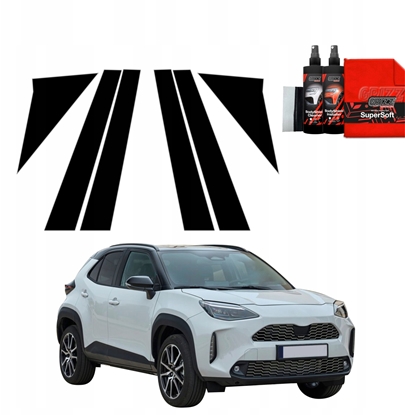 Изображение GrizzGlass Czarna folia na supki GrizzGlass BodyShield do Toyota Yaris Cross (2021-2025) [6w1]