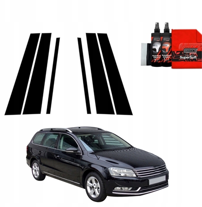 Изображение GrizzGlass Czarna folia na supki GrizzGlass BodyShield do Volkswagen Passat B7 Variant (2010-2014) [6w1]